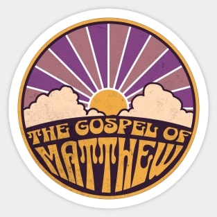 The Gospel Of Matthew Retro Sticker